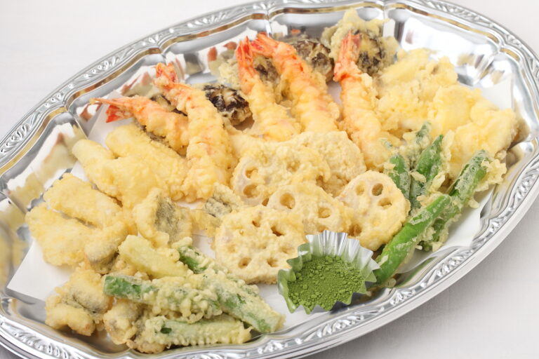 海鮮と季節の野菜の天麩羅　抹茶塩添えのイメージ