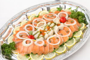 スモークサーモンと帆立のマリネのイメージ