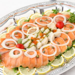 スモークサーモンと帆立のマリネ