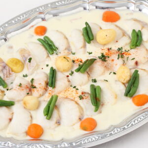 白身魚のポワレ　クリームソース