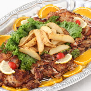 スパイシーBBQチキン　ポテト添え